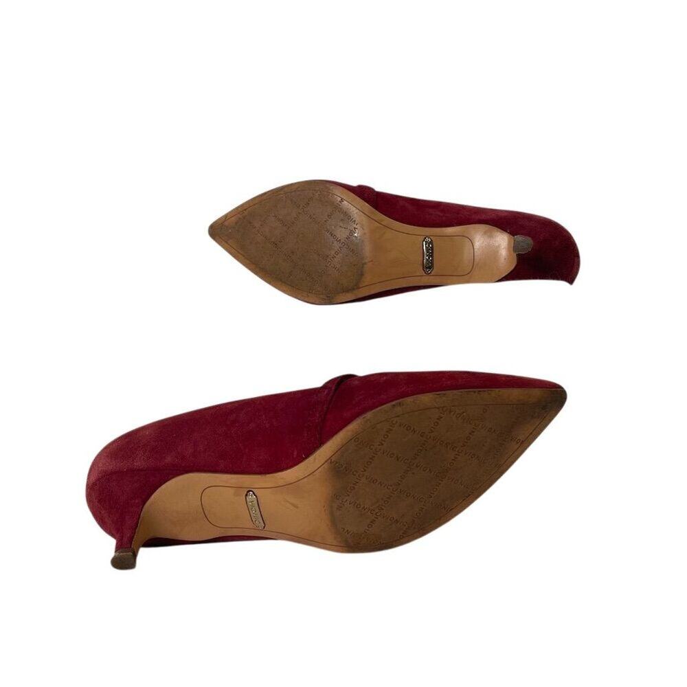 Vionic Women's Minnie Wine Kitten Heel Suede Shoes Sz 6 EU 37 - Picture 5 of 8